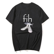 CODReady Stock Baju Fih Shoes Fish Funny Misspelled Humor T-Shirt 100% Cotton Y2k Graphic Fisherman 
