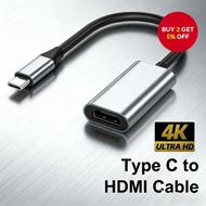 4K USB 3.1 Type C Adapter USB-C to HDMI Converter for Laptop Tablet TV MacBook HDTV  Penyesuai USB 3