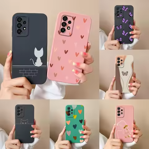 For Samsung A52 Galaxy A52S Case Fashion Heart Phone Cases For Samsung A 52 4G 5G Liquid Silicone Ca
