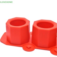 ILOVEHOME 3 Cavity Silicone Pot Mold Clay Concrete Succulent Flower Cement Pot Cup Mould HOT