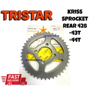 TRISTAR SPROCKET KRISS 428 43T 44T SPOKET RKM SPROCKET 428 44T
