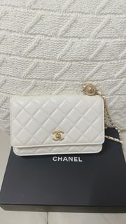 Chanel woc wallet on chain bag 金球袋 白色 手袋