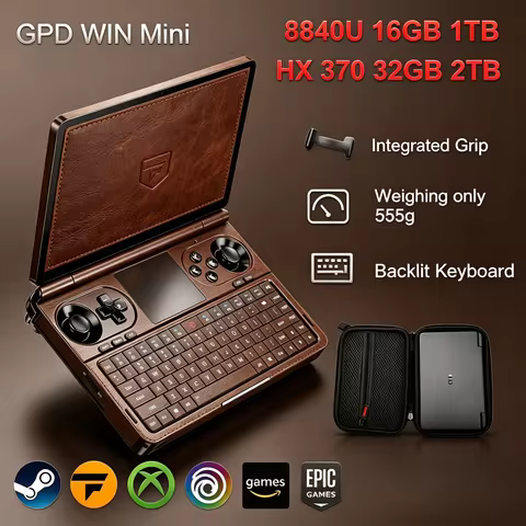 GPD WIN Mini Handheld Gaming Laptop Touchscreen AMD AI 9 HX 370 7 32GB RAM 2TB PCIE4.0 Portable Tabl