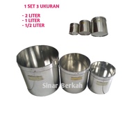 LITERAN BERAS UKURAN 2 LITER, 1 LITER DAN 1/2 LITER