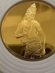1986 FMJ 佛教纪念24k 包金幣 gold plated蓮華手菩薩