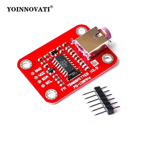FM Radio Transmitter Module V2.0 Digital Radio Transmitter Board for Arduino I2C Interface TTL MIC V