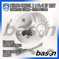 PHILIPS Downlight FBH031 1x PL-C 2P 13W White 160mm G24d-1