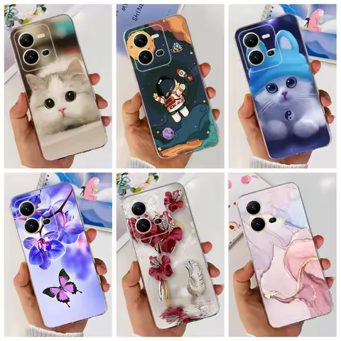 For Vivo V25 5G Case Vivo V25E Cover Marble Transparent Silicone Soft TPU Fundas Phone Case For Vivo