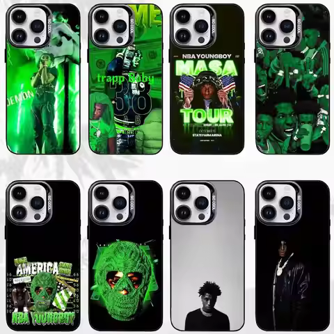M-Make America Slime Again Y-YoungBoy Phone Case For iPhone17,16,15,14,13,12,11 Plus,Pro Max Black M
