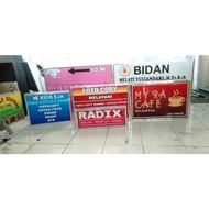 Neon box akrilik 2sisi uk. 70*60~80*60Bidan dokter dokter gigi