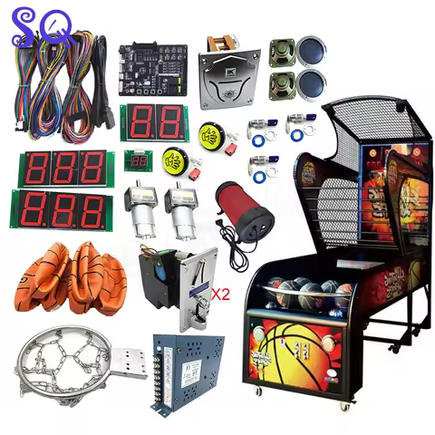 SQ ARCADE Basketball Machine Cabinet Adult Street Kits LCD Board Coin Operated Basketball Games Kits
