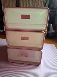 收納箱膠櫃桶可叠起 玩具衣物收納 Drawers 25x32cm