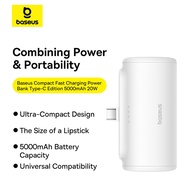 Baseus 20W Mini Power Bank 5000mAh Type C Fast Charging External Battery PowerBank for iPhone 15 Pro