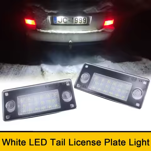 For Audi A3/S3 8L A4/S4 B5 LCI Facelifted RS4 Avant Quattro Rear Tail LED License Plate Lights Canbu