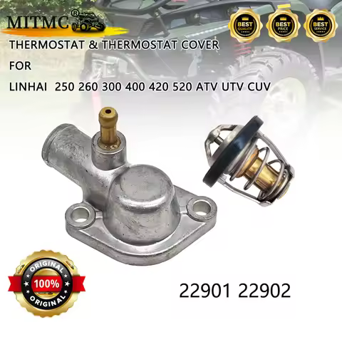 Thermostat & Cover For Linhai ATV 250 260 300 400 420 520 LH300 2WD 4WD 4x4 ATV UTV CUV Scooter Mudd