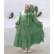 COD - Arsyila Kids Shimer Santorini Fre Hijab/Dress Anak 2-10