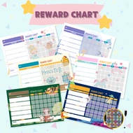 [FABBYNMOMMY] - 1 SET REWARD CHART CHILDREN WIPE AND CLEAN RESPONSBILITY CHART REWARD CHART/ TARGET 