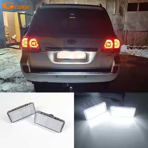 For Toyota Land Cruiser Prado 100 120 200 Mark X Lexus LX470 LX570 GX470 Ultra Bright Led License Pl