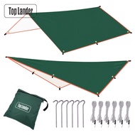 3x3 3x4 3x5 Flysheet Camping Waterproof Fly Sheet Tourist Awning with 6 Pegs 6 Ropes Waterproof Cano