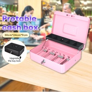 Cash Box Money  Box Compartment Tray Lockable  Drawer Cash Lockable Security Plastic Coin Tray