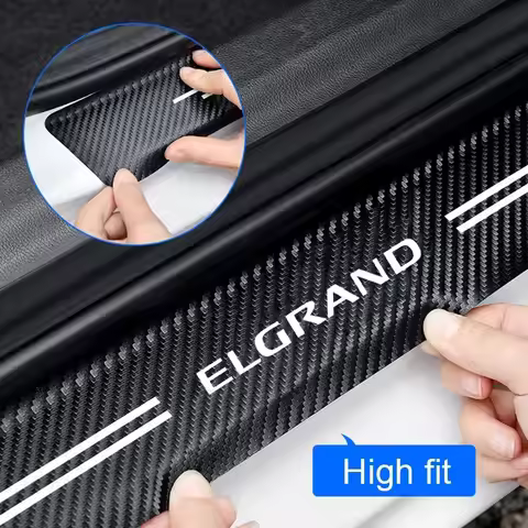 Carbon Fiber Car Sticker Car Door Trunk Protective Strip Decal For Nissan Elgrand E50 E51 E52 1996-2