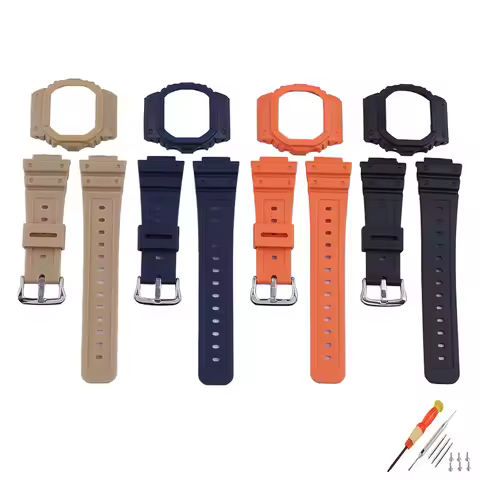16mm Resin watch band and case compatible for Casio DW-5600 5000 GWX-5600C GW-B5600 watch strap men 