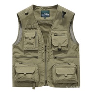 Vest,Photographer Director Vest Outdoor Hiking Promotion Vest Multi-Pocket Workwear