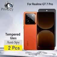2 Pcs Realme GT7 Pro Tempered Glass Anti-peeping Screen Protector For Realme GT7 C75 C65 C61 C63 C55