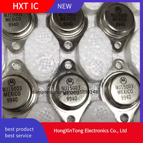 1Pairs(2PCS)/Lot MJ15003G MJ15003 + MJ15004G MJ15004 TO-3 20A 140V Silicon Power Transistor New