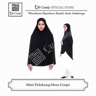 AlCataly : Mini Telekung Moss Crepe Ihram Haji Umrah (Black & Blue)