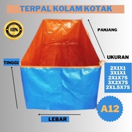 Square fish pond tarpaulin size 2x1x1 2x1.5x75 3x2x75 type a8 and a12