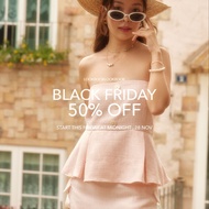 lookbooklookbook sydney top coral tweed เสื้อเกาะอก สีชมพู