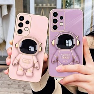 Case Samsung A72 4G SM-A725F SM-A725F/DS SM-A725M SM-A725M/DS  Casing Cartoon Astronaut Portable Fol