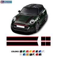 Car Hood Sticker Bonnet Stripes Engine Cover Band Rear Vinyl Decal For MINI Cooper F56 R56 F55 F57 R