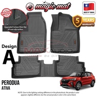 (5-Yrs Warranty) NEW 5D TPE Rubber MAGIC MAT Hygiene Waterproof Carpet Car Mat Karpet Kereta Alza Ar