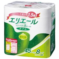 Japan elleair 1.5 Times Toilet Roll 8 Rolls (Slightly Fragrance/Herbal/Elegant Floral Fragrance)