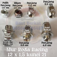 BEST SELLER MUR RODA 12X1.5 KUNCI 21 MUR RODA RACING 12X1.5 MUR RACING 12X1.5 | READY