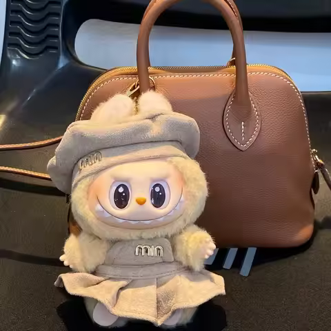 For Labubu Clothes Fashion Overalls Pleated Skirt Set Labubu Idol V1 V2 V3 Dolls Clothing