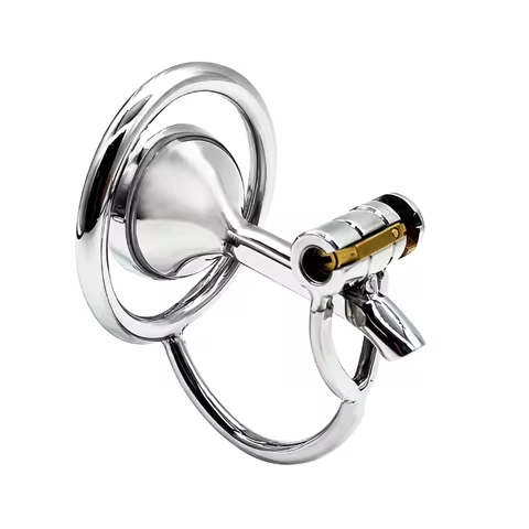 Adult Male Chastity Device with Reverse CB Lock Stainless Steel 304 Pot Lid Chastity Locking Device 