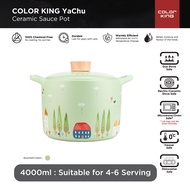 Color King 4000ml Sauce Pot YaChu Collection/ 100% Ceramic / Ceramic Cookware / Healthy Cookware / C