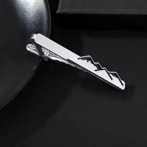 Free Shipping Funny Mountain Range Peak Shaped Design Mens Tie Clip Formal Party Jewelry Accessories