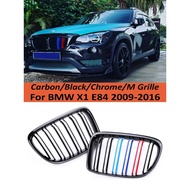 Front Bumper Kidney Carbon M Color Grille Cover For BMW X1 E84 2009-2016 Refiting Racing Grill SDri