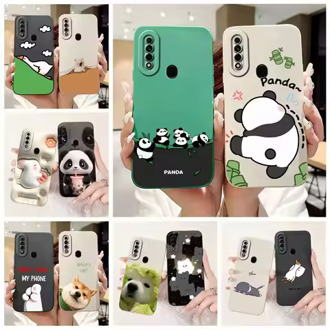 For Oppo A31 2020 Case CPH2015 Cute Panda Cartoon Cover Shockproof Phone Case For Oppo A8 2019 OppoA