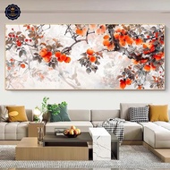 Artistic Red Fortune Tree Painting, Canvas Painting, Mirror Painting, Feng Shui Painting
