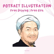 DIGITAL ARTWORK POTRAIT ILLUSTRATION SERVICES/PRINT + FRAME