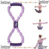 LETTER 8-Line Puller, 10/15/20 Pounds Resistance Silicone Rope Yoga Tensioner, Portable Elastic Band