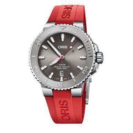 ORIS Aquis Date Relief 01 733 7730 4153-07 4 24 66EB Automatic Diver Men’s Watch with Red Color Strap