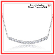 [FEIKFEIZ] Women's Moissanite Necklace, 925 Silver with 18K White Gold Plating, 0.5CT Lab-Grown Mois