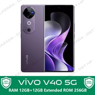 Vivo V40 5G 12/256GB RAM 12GB+12GB ROM 256GB 5500mAh 100% Original Vivo Terbaru 2024 Garansi Resmi