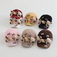 Children's Lamb Fleece Baseball Cap With 3D Cartoon Pattern For Boy And Girls Hats Suitable For 2-7 